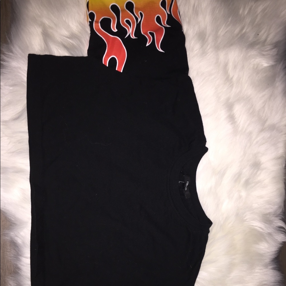 Forever 21 cropped flame top